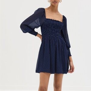 Hill House Navy Polka Dot Dress
